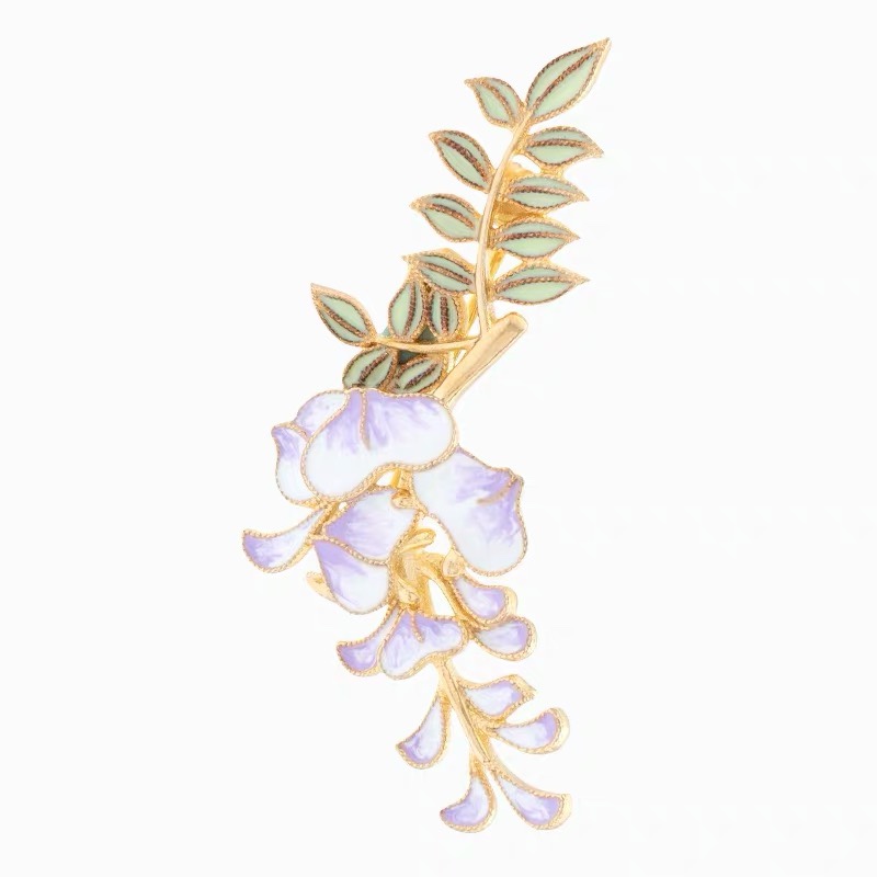 Wisteria flower brooch