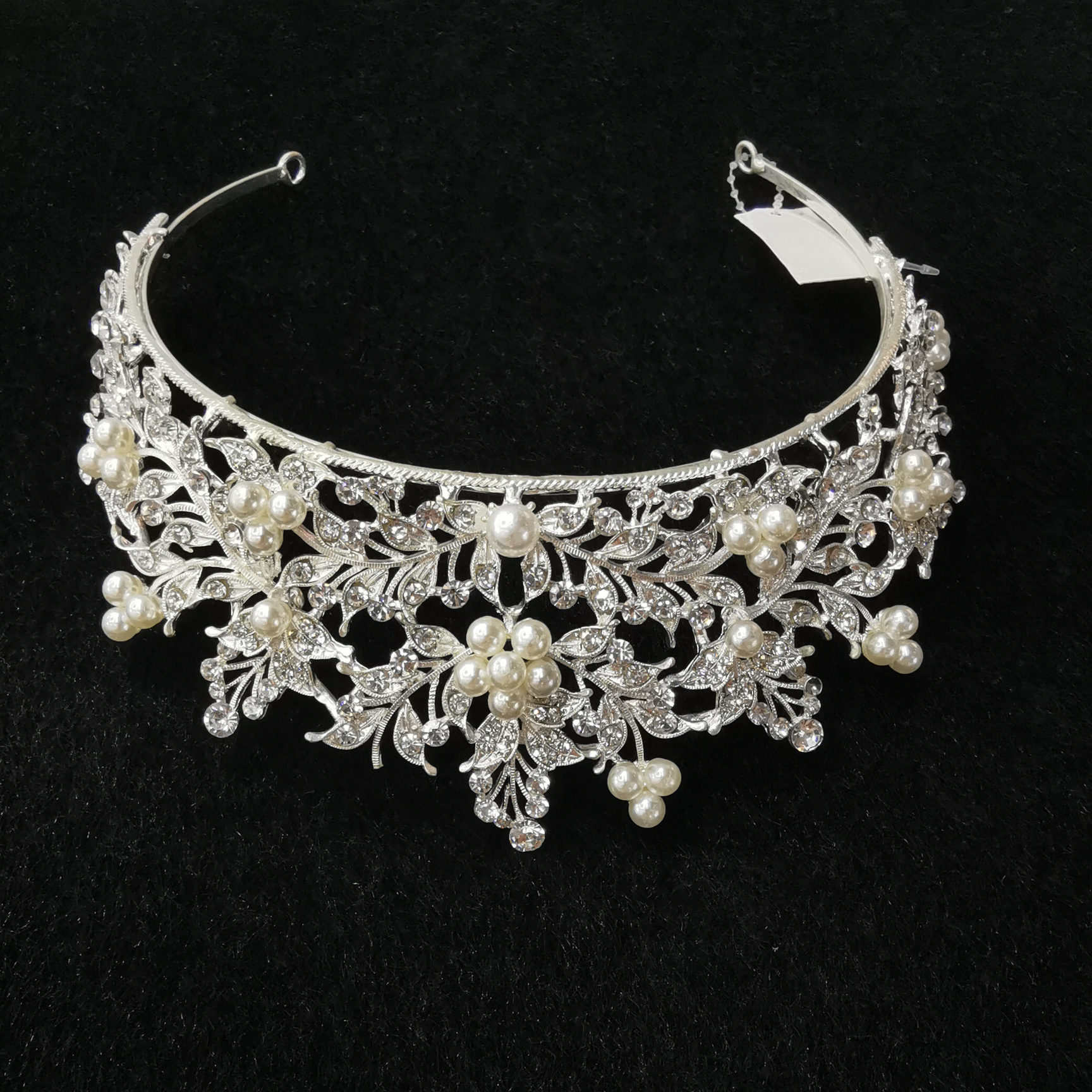 Korean wedding crown product Pearl crown hair accessories atmospheric adult alloy wedding dress matching