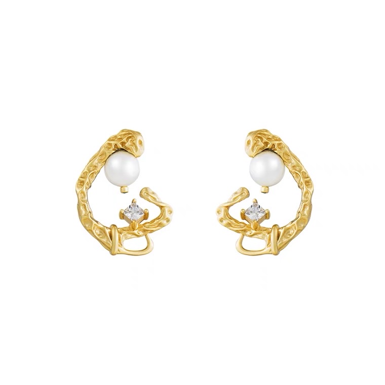 Concave and convex ear bone pearl details Picture
