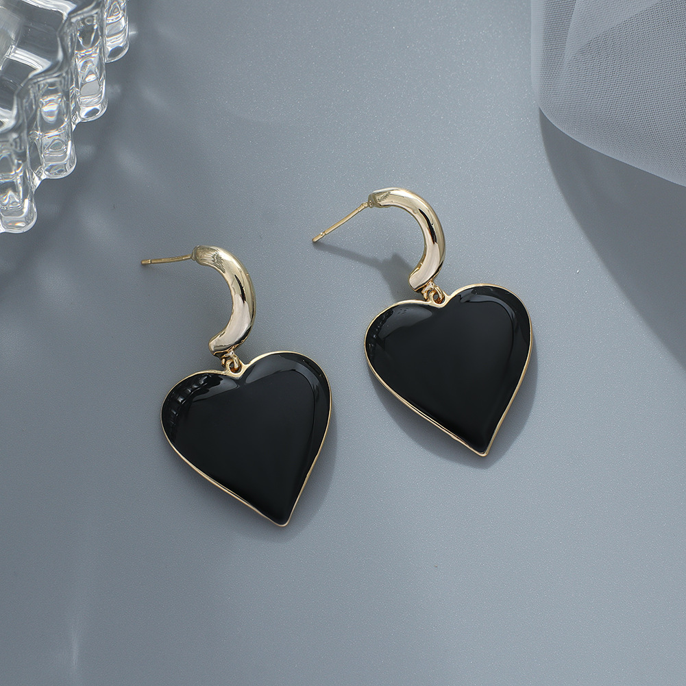 Hearts fun poker Love exaggerated earrings Ladies jewelry wholesale 3