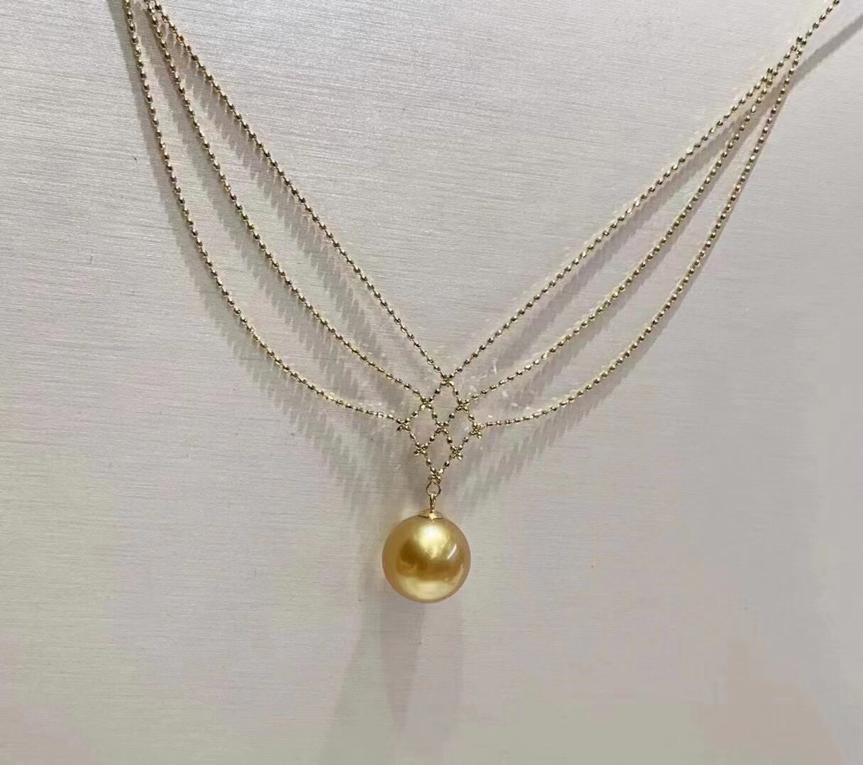 11一12mm浓金珍珠吊坠细节图