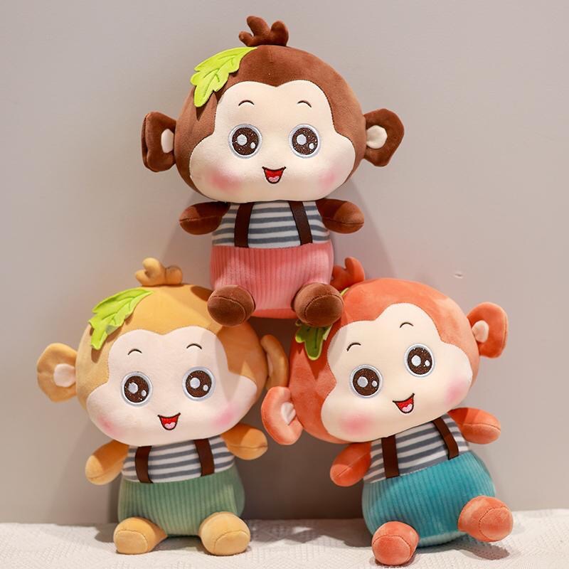 Cute naughty monkey doll monkey plush toy doll throw pillow doll girl Children's birthday gift