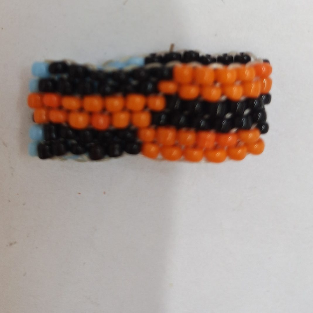 Indian Pop Pop Bohemian Ethnic style Handmade 6/0 m bead elastic ring 71