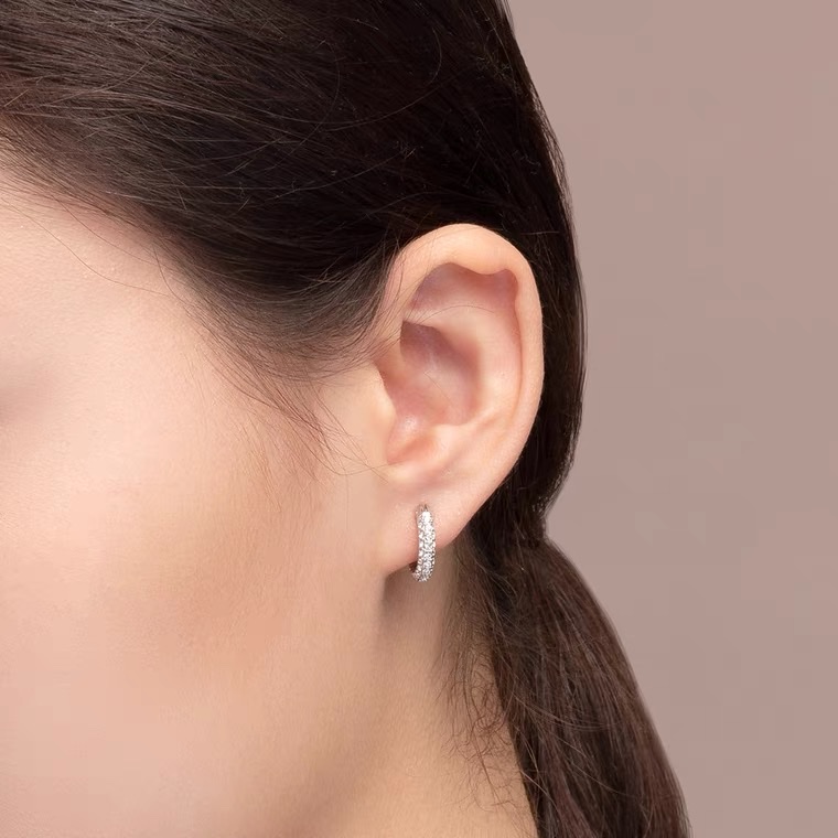 Zircon is filled with zirconium ear buckles details Picture