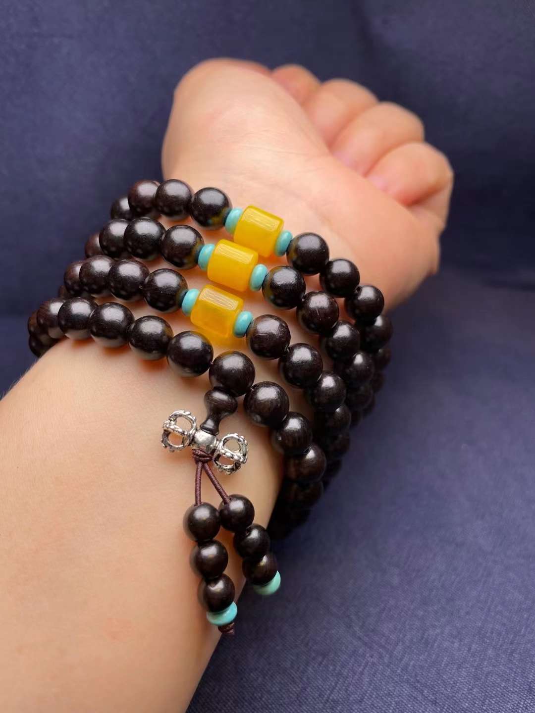 8m sandalwood 108 perlas de buda sandalwood negro details Picture