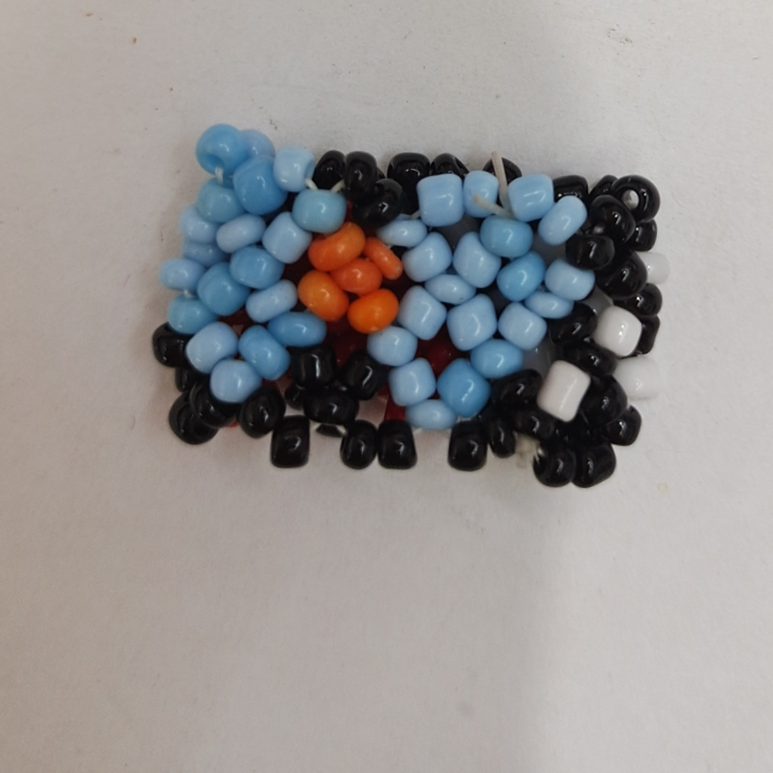 Indian Pop Pop Bohemian Ethnic style Handmade 6/0 m bead elastic ring 73
