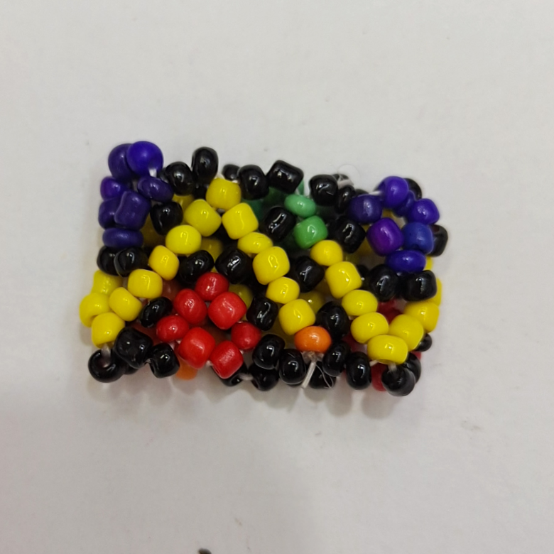 Indian Pop Pop Bohemian Ethnic style Handmade 6/0 m bead elastic ring 35
