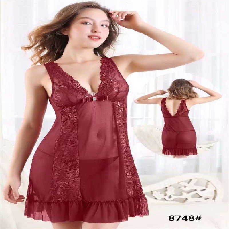 Large Size Women's Underwear Europe And The United States Foreign Trade Nightgown Lace Pajamas Women 45