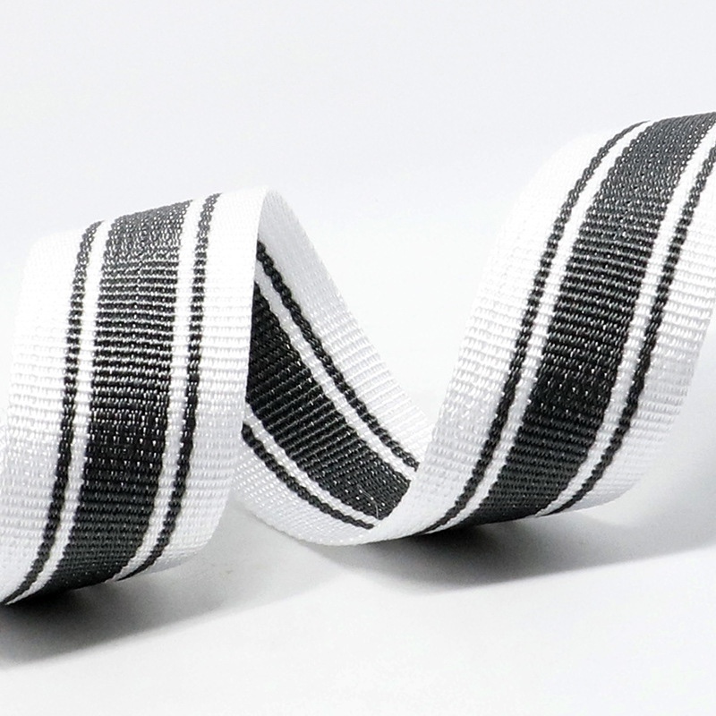 Eco-friendly and durable treadmill massager Safety belt 5cmPP polypropylene thick grain ribbon black and white intercolor belt: 6#