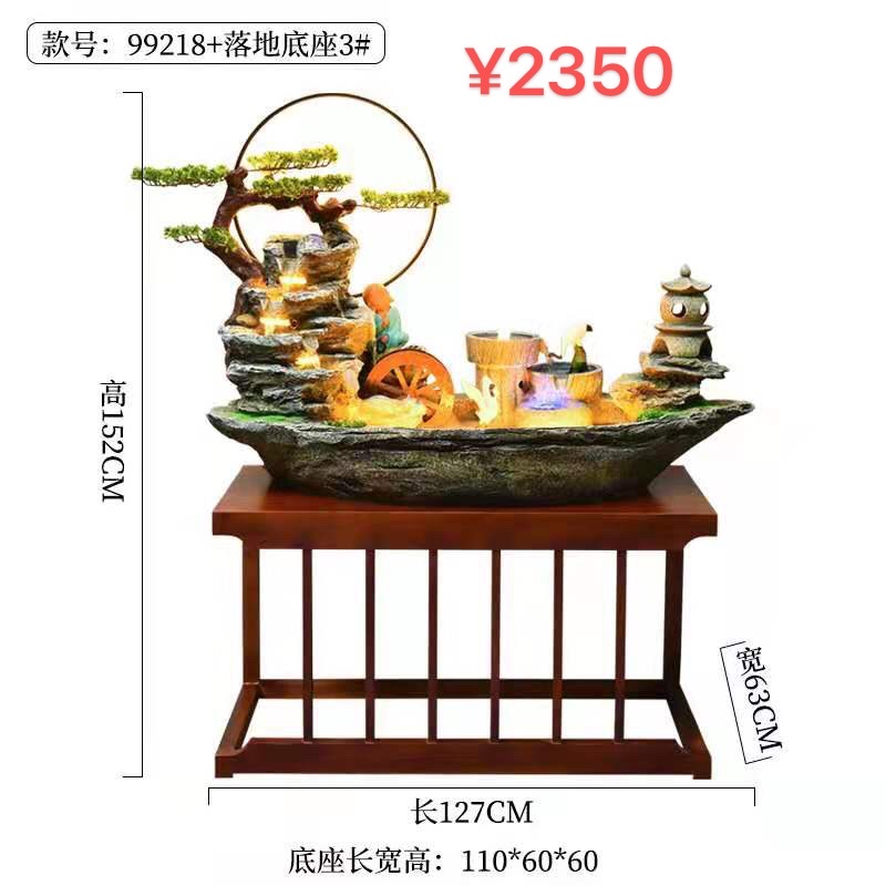 Desk, office, small bonsai, air humidification, Zhuge craft, courtyard water flow ornaments, balcony fish pond landscaping, rooftop garden decoration and arrangement, landscape fish tank fountain, atomization humidifier, bestseller, 7279-87 new China detail image 11