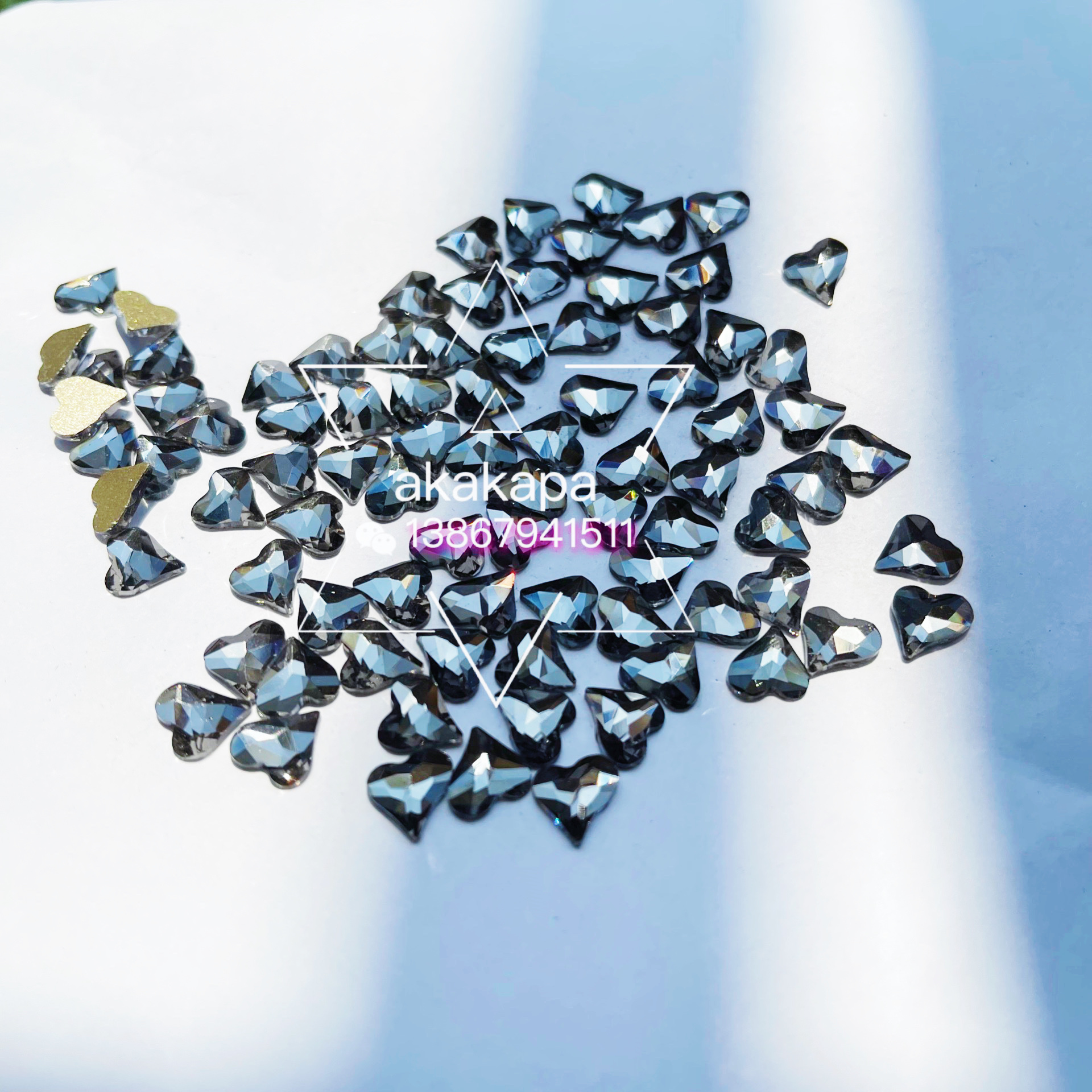 Shaped Drill Flat Bottom Drill Wedding Dress Drill Xiuhe Dress Sticky Hot Drill Transparent Black details Picture