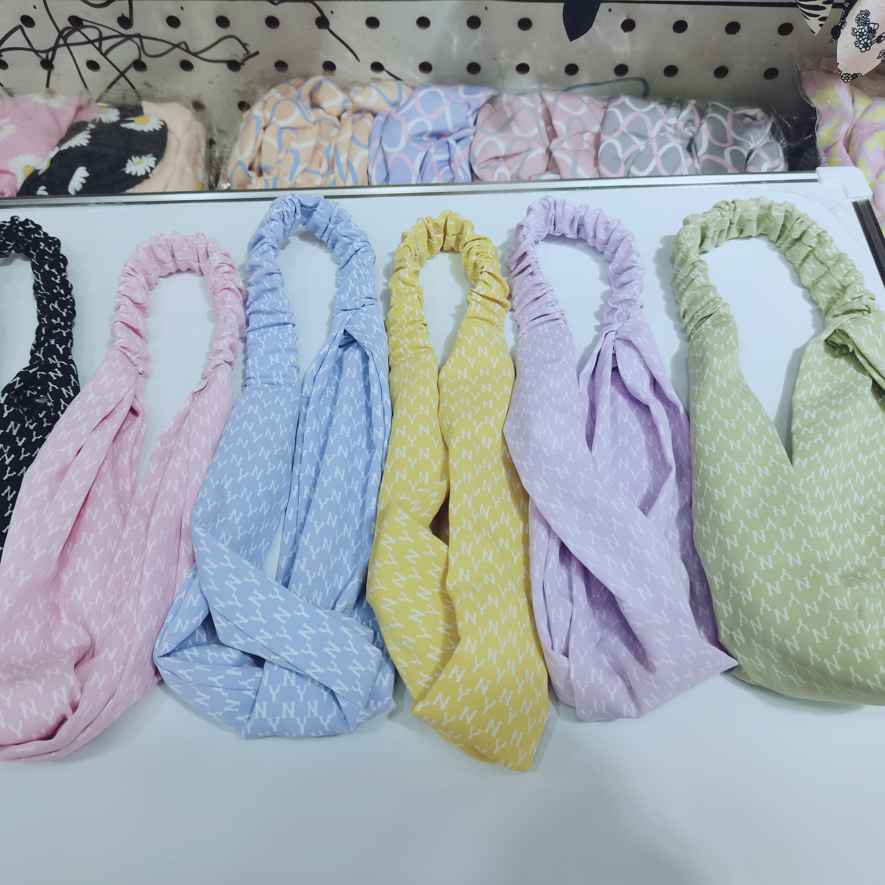 Korean y cross headband