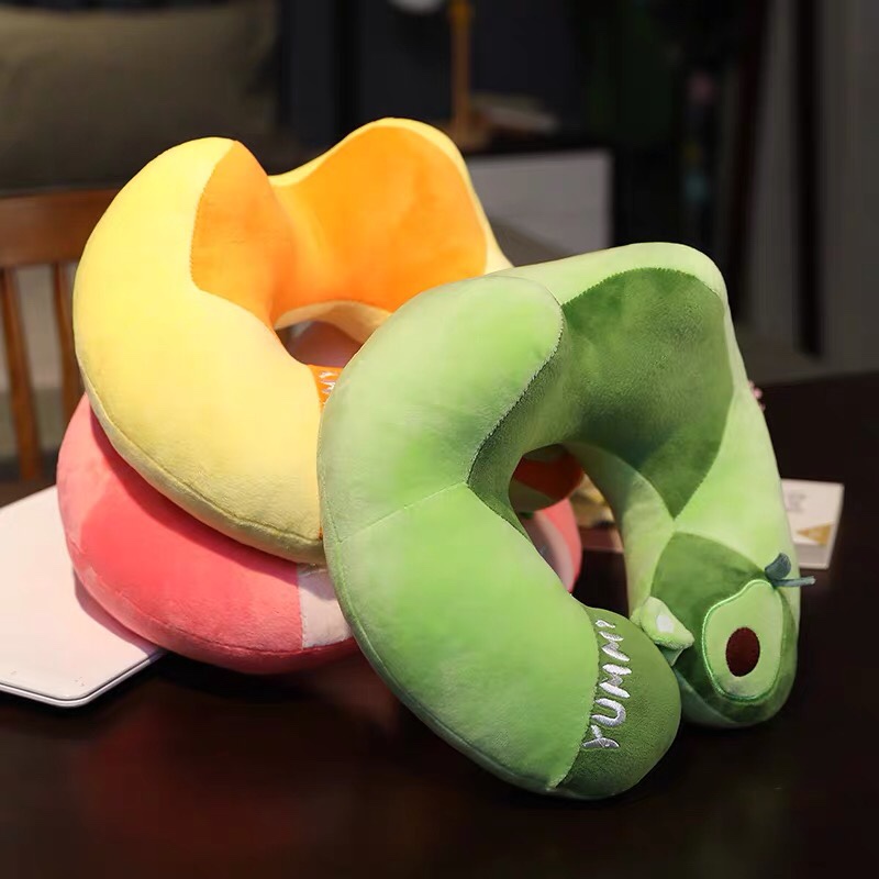 Fruit neck pillow U-shaped pillow cervical neck pillow cartoon cute U-shaped head pillow travel portable car