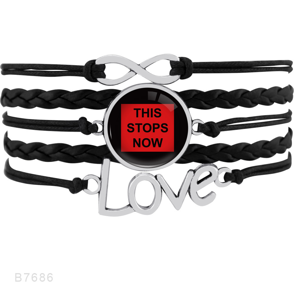 FLY174 BLACK LIVES MATTER I can't breathe. Time Gem bracelet is customizable