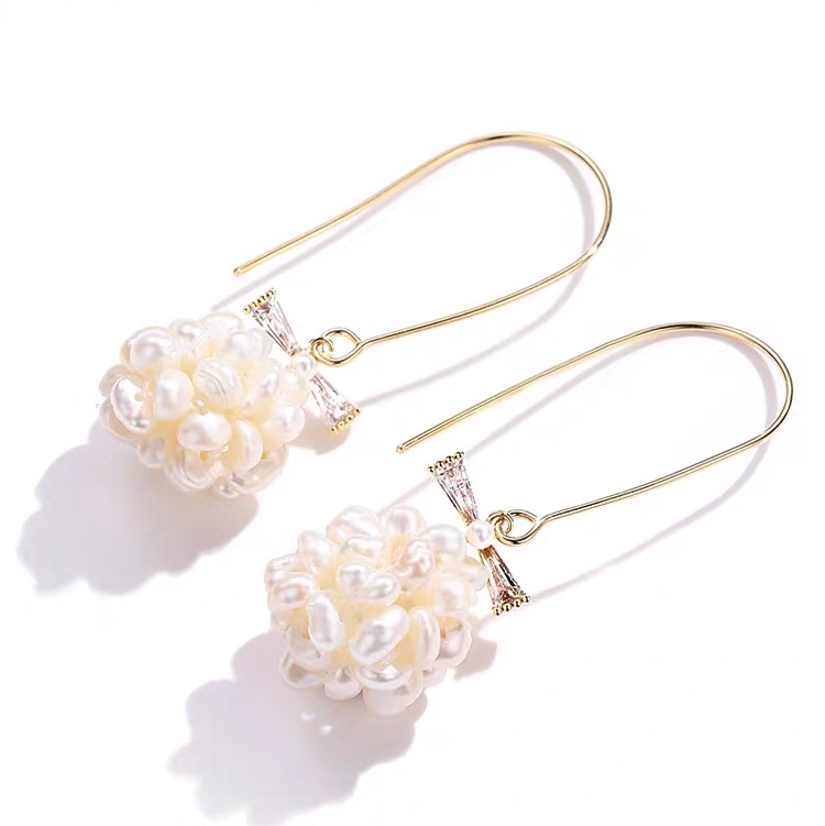 Junchao jewelry fashion trend Korean version of the new pearl ear jewelry -92