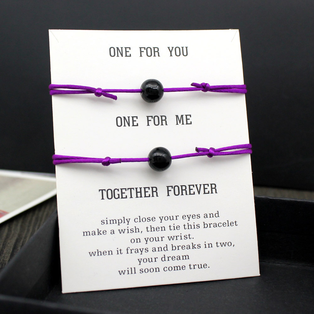 FLY252 One for you me Card Bracelet Simple 8-figure woven adjustable couple bracelet accessories