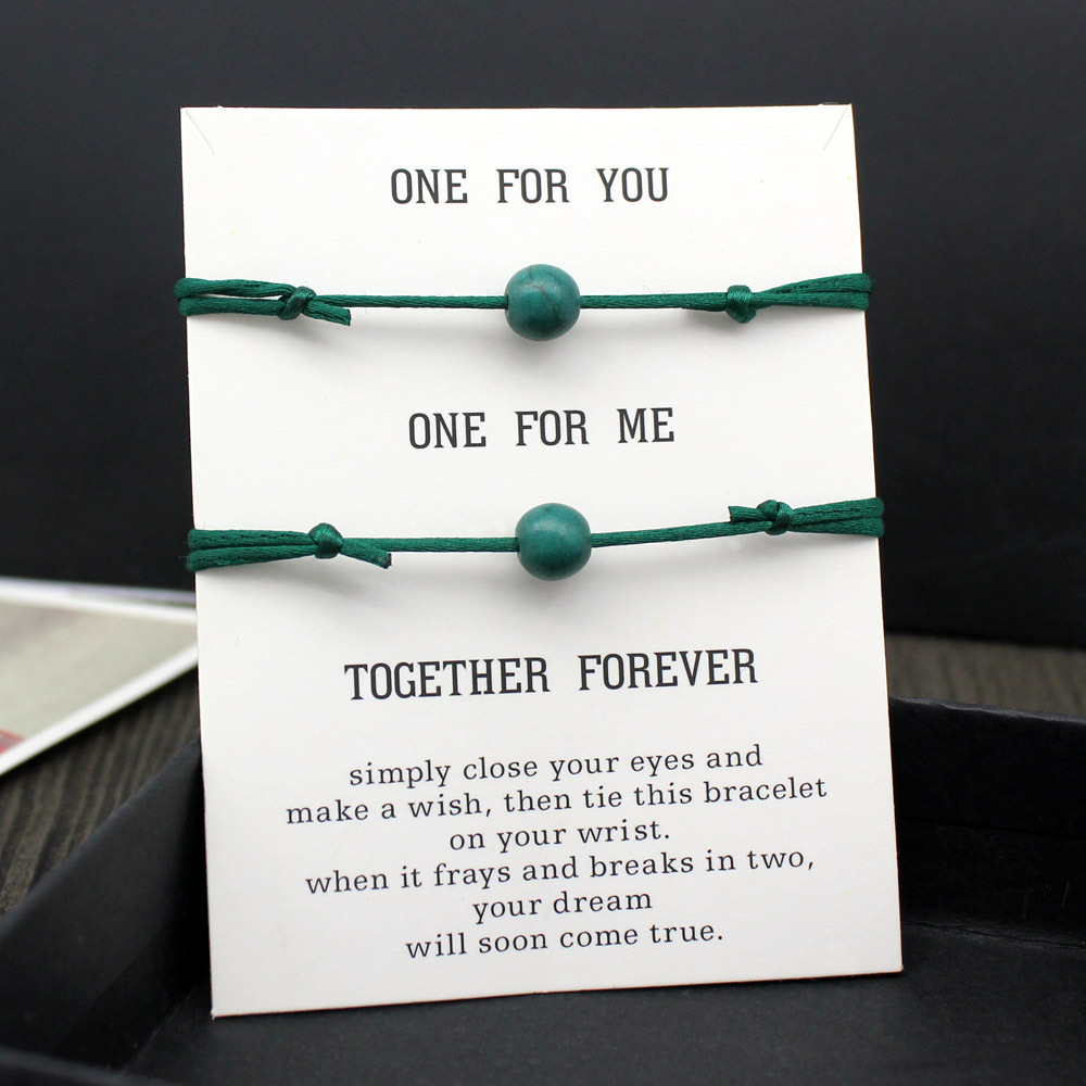 FLY256 One for you me Card Bracelet Simple figure 8 woven adjustable couple bracelet accessories