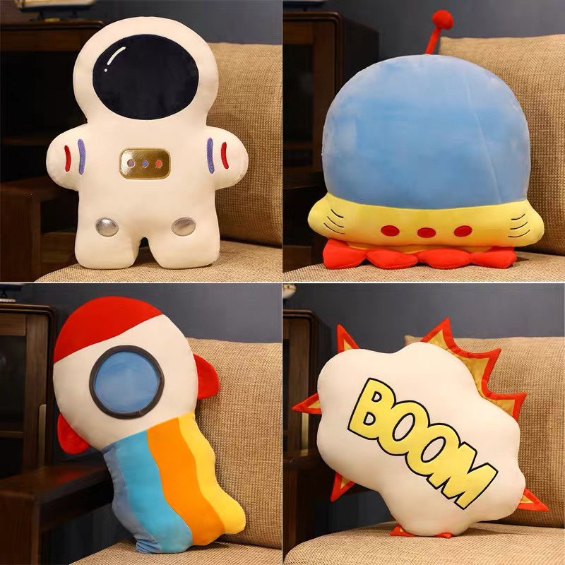 Original astronaut doll doll Astronaut throw pillow plush toy simulated rocket Mars boy cuddle to sleep 78
