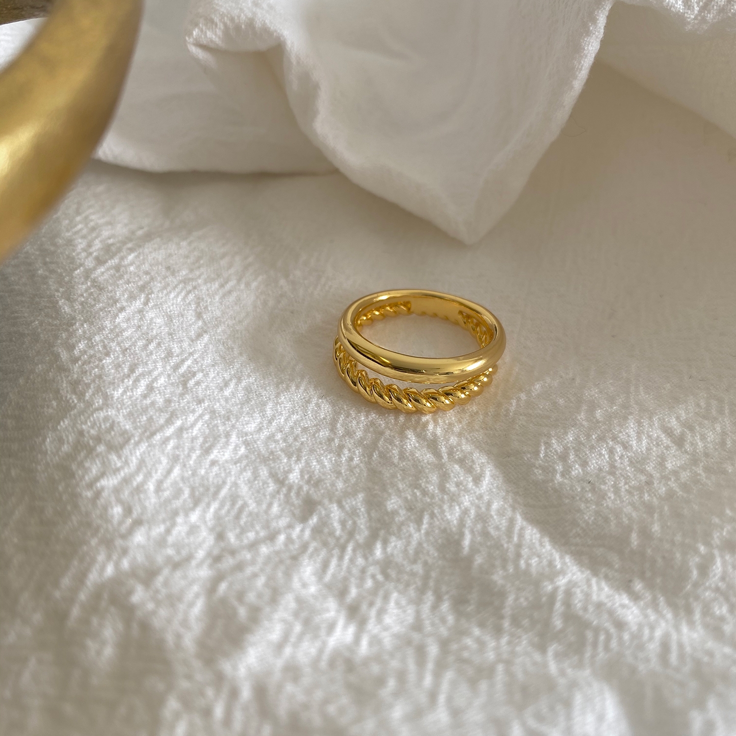 chic CHIC Chic niche index finger ring female fashion retro design simple fashion