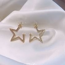 41 - Small fresh fairy girl feeling white flower stud temperament high-grade feeling cold wind small earrings design sense
