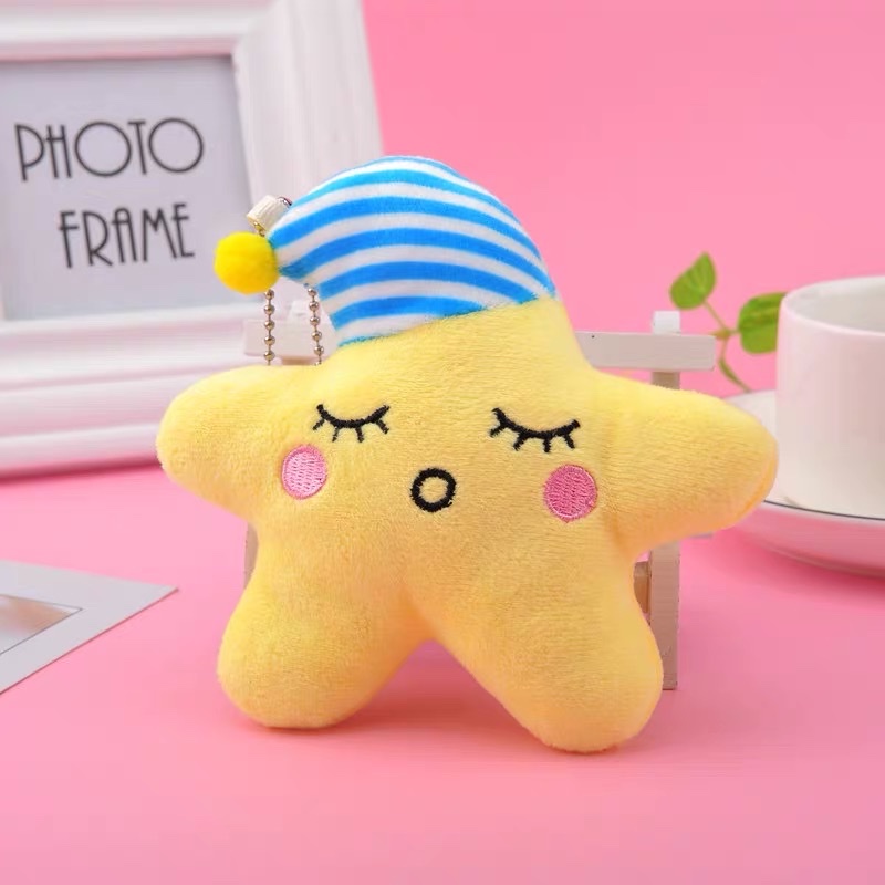Star, Moon, Sun, White cloud, plush pendant, toy doll, plush pendant, toy keychain, bag, hanging decoration, gift detail image 2