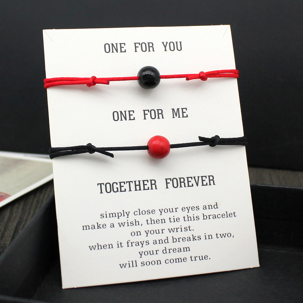 FLY248 One for you me Card Bracelet Simple figure 8 woven adjustable couple bracelet accessories
