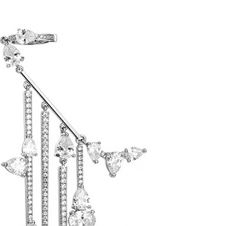 Zirconium water drop ear bone clip