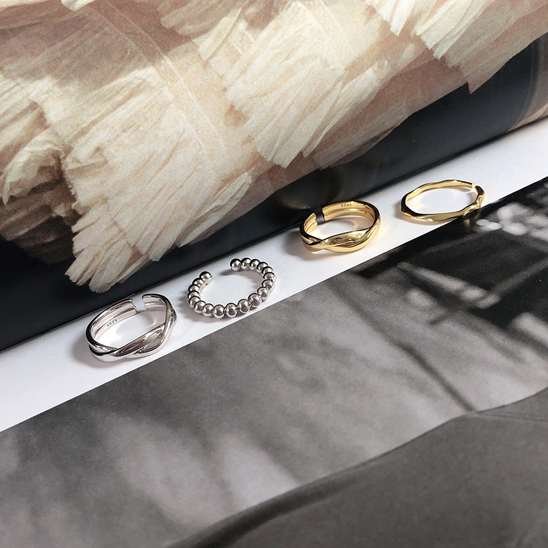 Korean ring line winding ring simple open ring ring thin ring jewelry