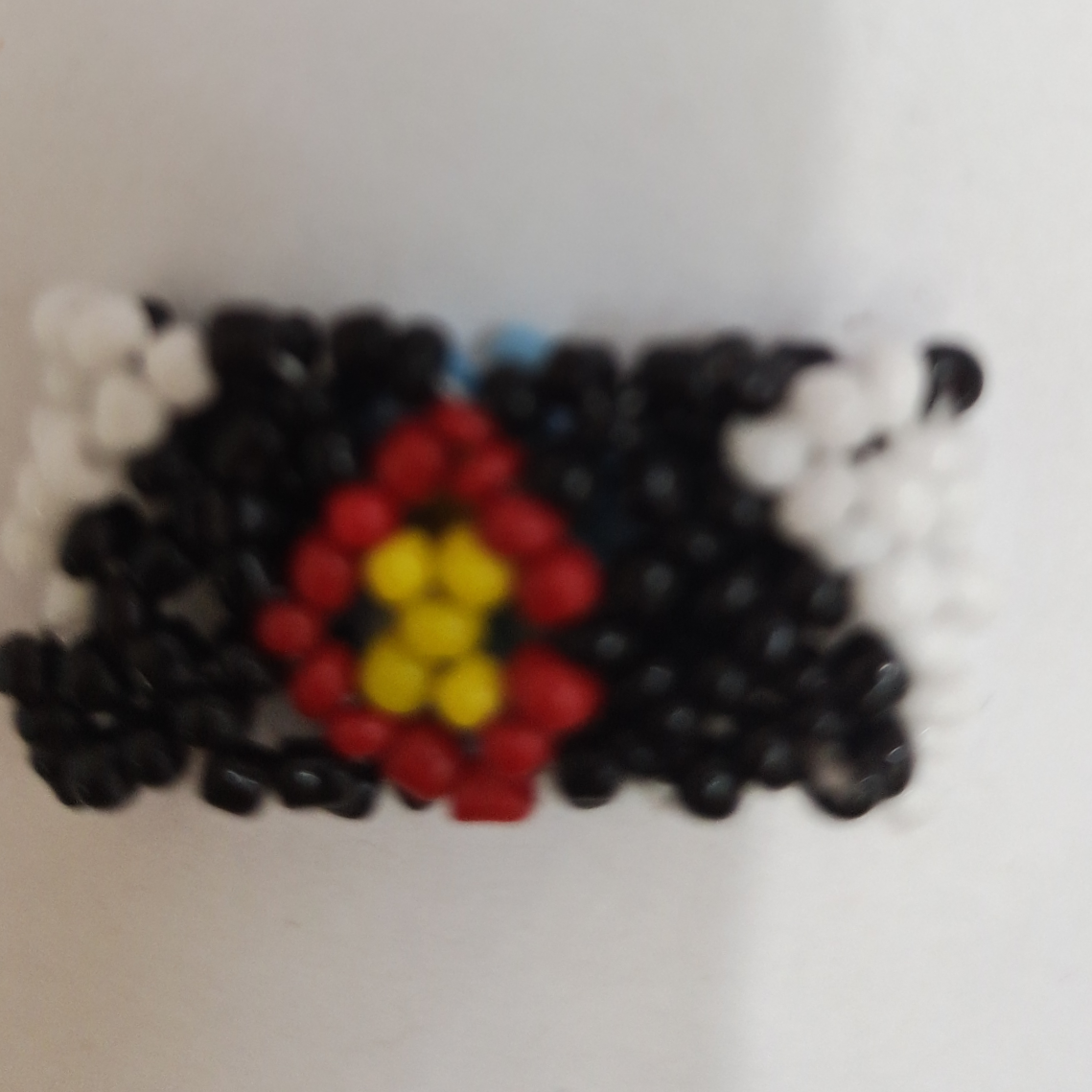 Indian Pop Pop Bohemian Ethnic style Handmade 6/0 m bead elastic Ring 77