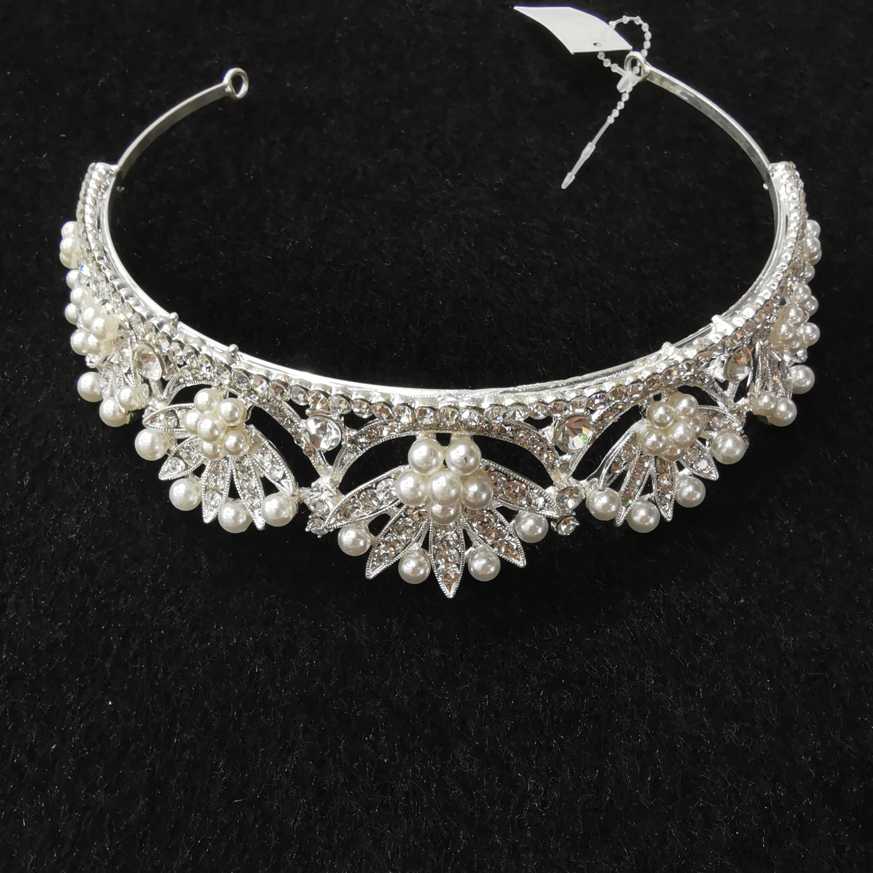 Bride wedding tiara Pearl tiara Hair accessories Atmospheric adult alloy