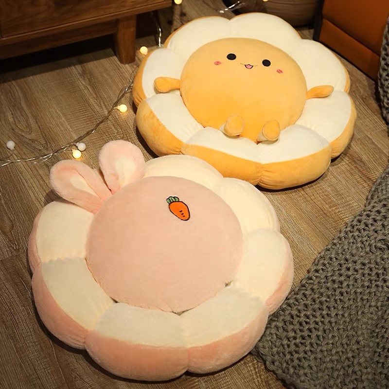 Web red flower animal throw pillow plush toy doll bed cushion petal cushion chair cushion cute girl