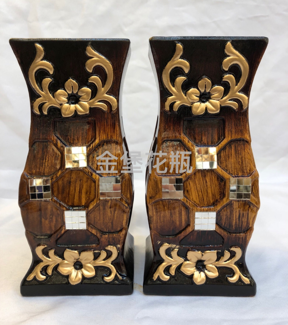 8寸20公分花瓶陶瓷花瓶 办公桌欧式陶瓷小花瓶 简约风格客厅摆件欧式复古陶瓷花瓶金堡花瓶详情图3