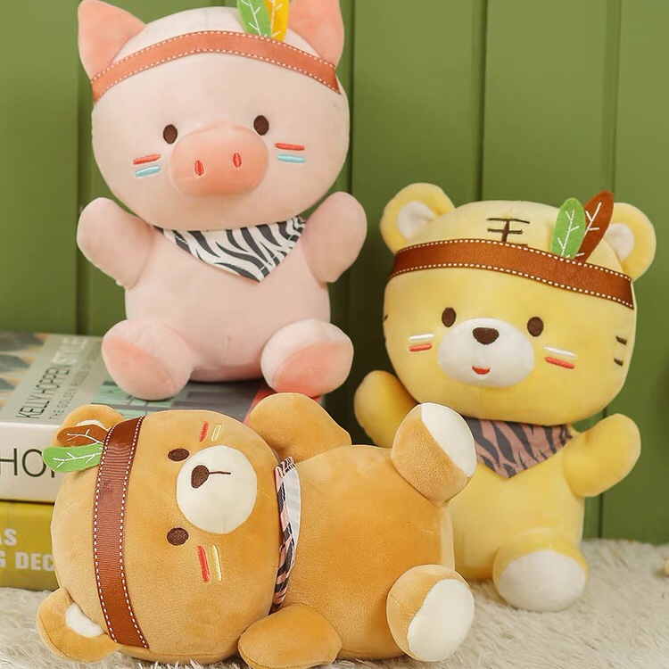 Cute tiger plush toy Piglet doll super soft doll bed children sleeping pillow girl doll 0801 thumbnail