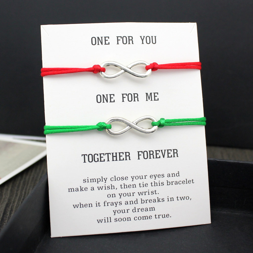 FLY246 One for you me Card Bracelet Simple figure 8 woven adjustable couple bracelet accessories
