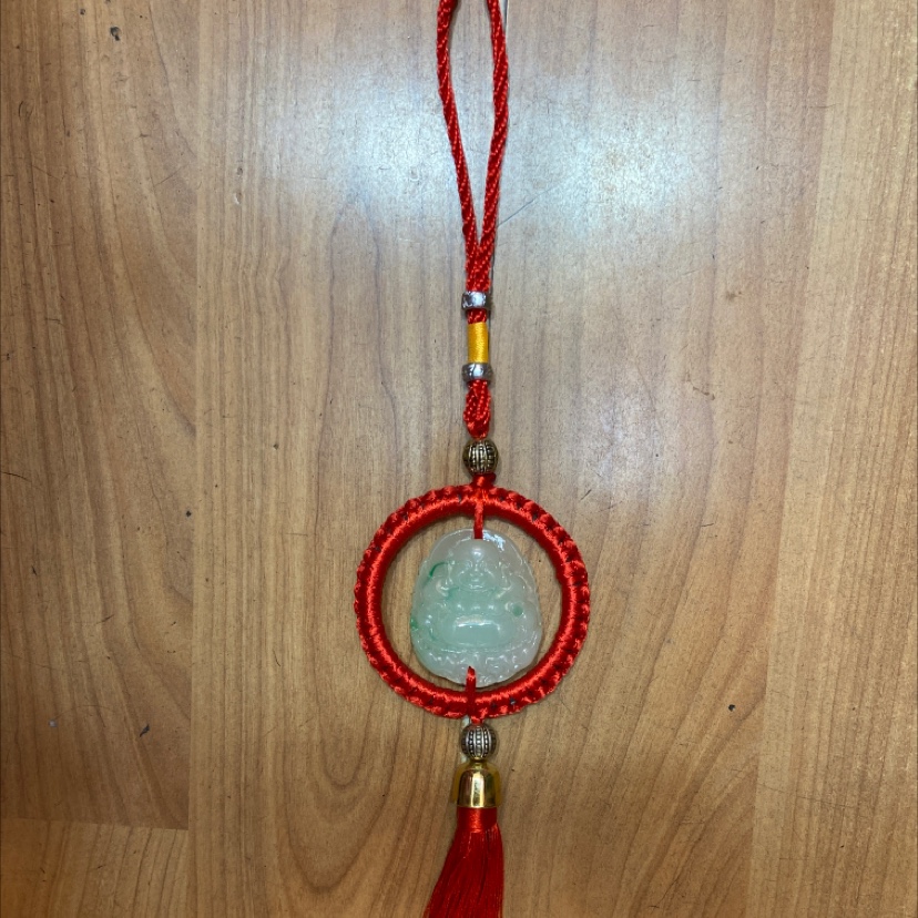 R Pendant ring imitation jade large laughing Buddha