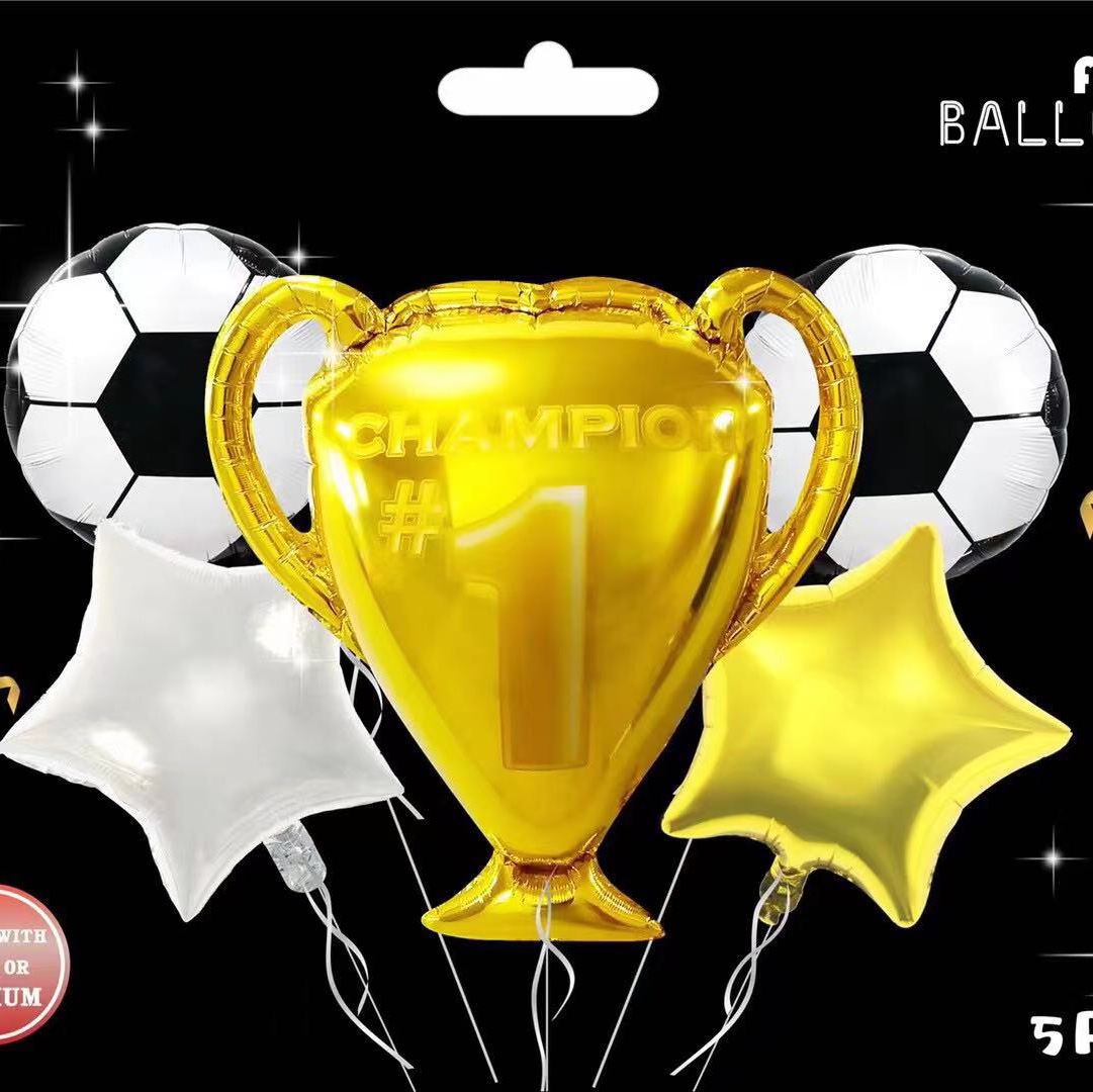 足球奖杯星星套装气球充气玩具馨馨气球01