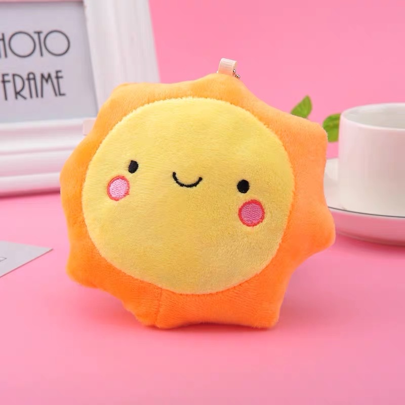 Star, Moon, Sun, White cloud, plush pendant, toy doll, plush pendant, toy keychain, bag, hanging decoration, gift detail image 3