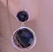 Round stone earrings