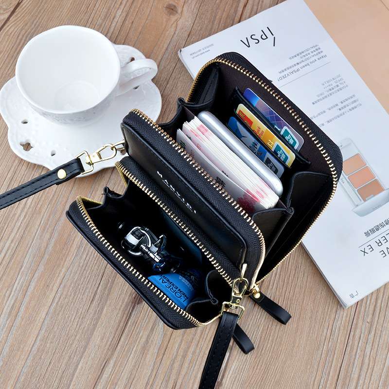 Crossbody bag, mobile phone bag, women's single-shoulder bag, candy-colored charming small bag, vertical lady's clutch, women's long wallet Specification image