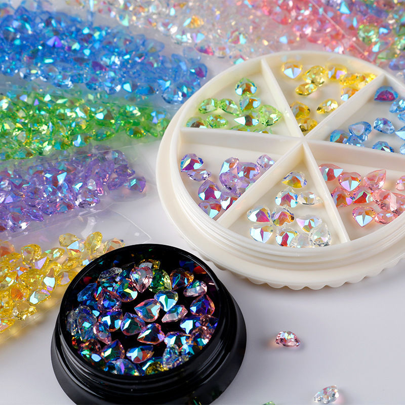 Nail jewelry special-shaped diamond flat mixed net celebrity AB color Champagne super flash diamond Japanese nail jewelry 29 thumbnail