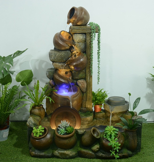 诸葛工艺庭院流水摆件阳台鱼池造景顶楼花园装饰布置景观鱼缸喷泉雾化加湿器爆款7279-90详情图14