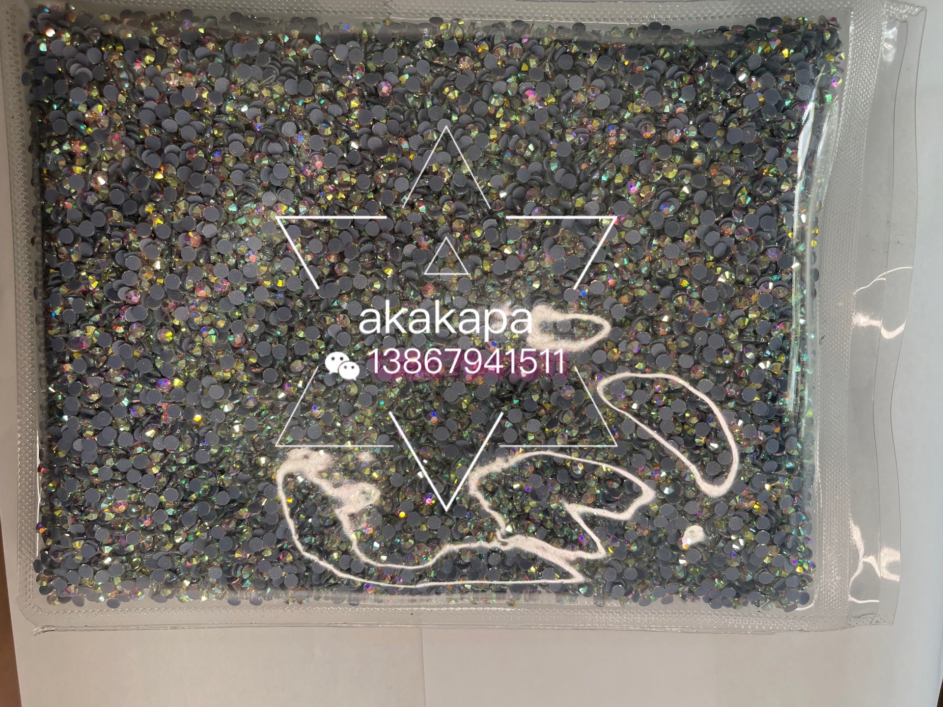 免洗胶加固胶 多切面钻平底钻 婚纱钻秀禾服粘烫钻产品图