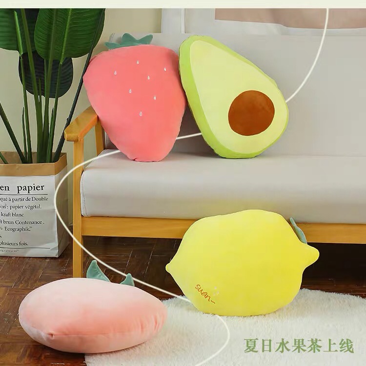 Throw pillow Instagram red doll fruit plush toy pillow cute doll kiwi doll 0801 thumbnail