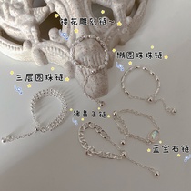 Chain adjustment ring Moonstone Large index finger ring Fashion soft chain joint