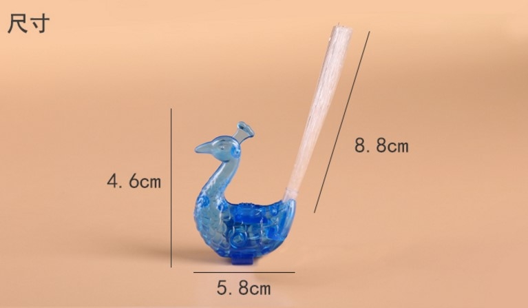 孔雀手指灯七彩发光戒指变色开屏光纤灯地摊儿童发光玩具酒吧助威手指灯LED灯详情图1