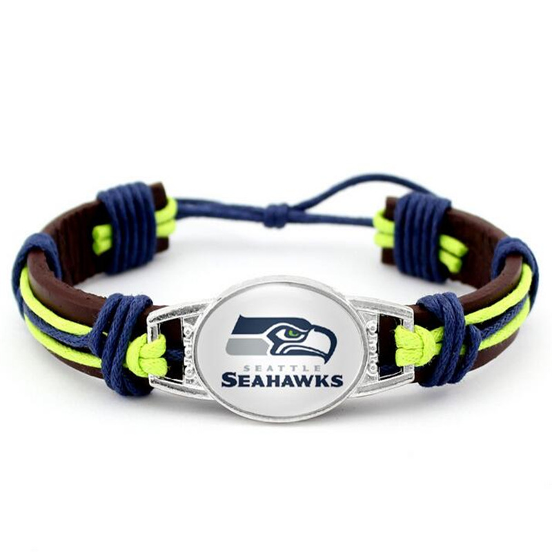 FLY278 32 American NFL football team cowhide braided parachute survival bracelet bracelet