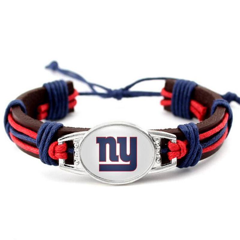 FLY281 32 NFL football team cowhide braided parachute survival bracelet bracelet