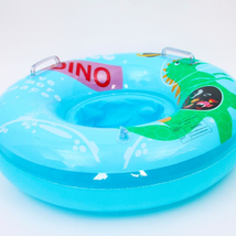 充气玩具儿童透明鸭裤子座圈亮片蓝色恐龙游泳圈