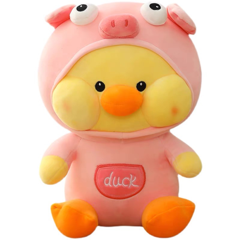 Cute tuk Tuk stuffed animal Little Yellow duck doll throw pillow girl's bed super cute soft large doll 28