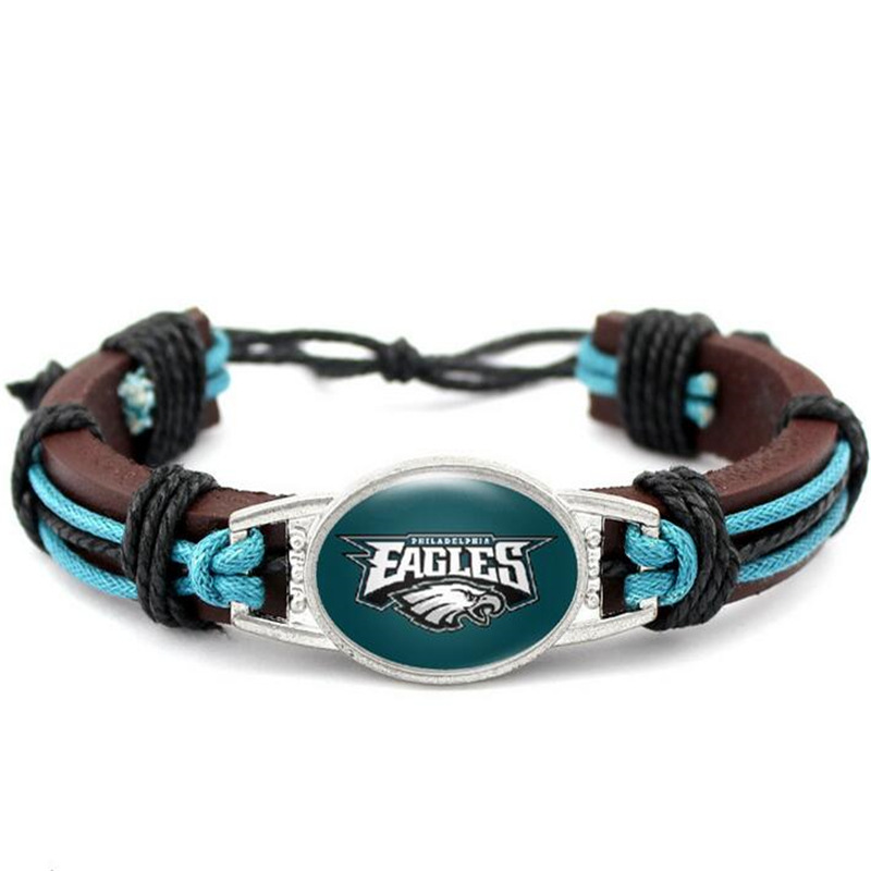 FLY284 32 American NFL football team cowhide braided parachute survival bracelet bracelet